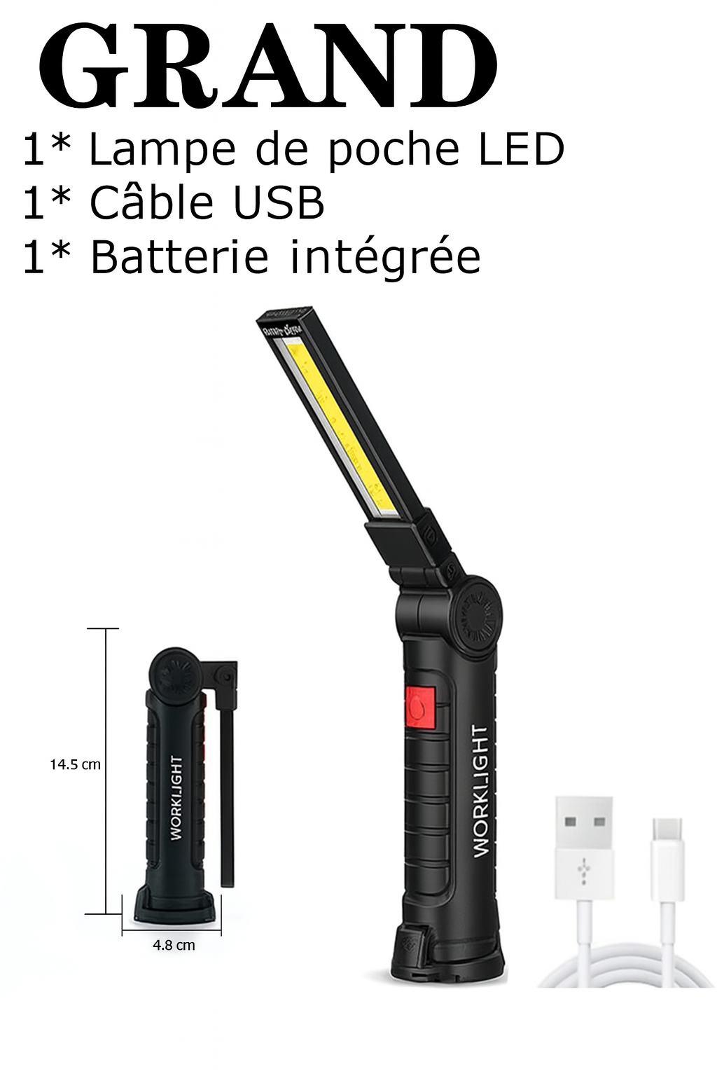 Lampes baladeuses / aimantées pour garage LumiGear
