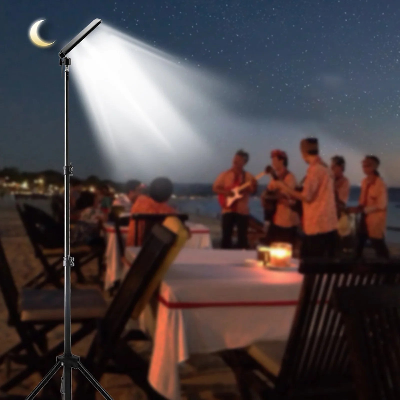 USB Rechargeable Work Light with Tripod Stand LED Barbecue Lamp 1680 Lumen Night Fishing Lights for Camping Hiking Night Fishing LumiGear